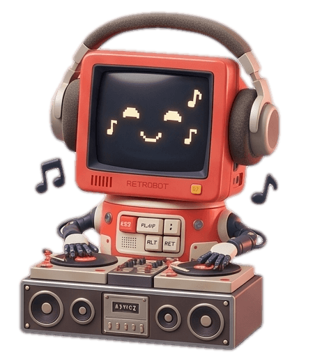 ASCA Tech mascot — Retrobot, a friendly retro CRT computer character
