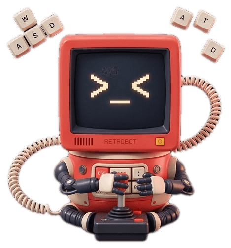 ASCA Tech mascot — Retrobot, a friendly retro CRT computer character