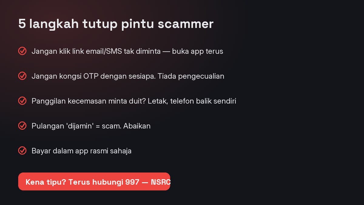 Senarai 5 langkah elak scam AI — ASCA Tech