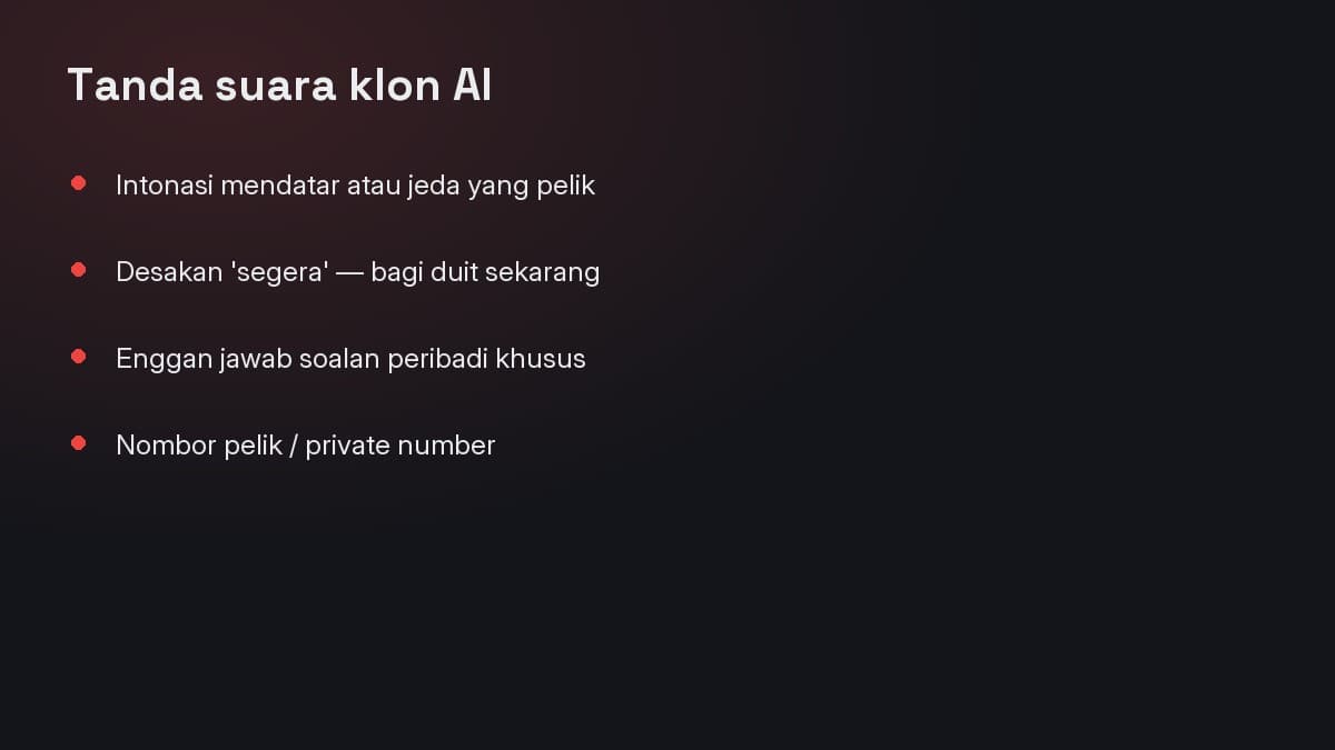 Tanda-tanda suara klon AI