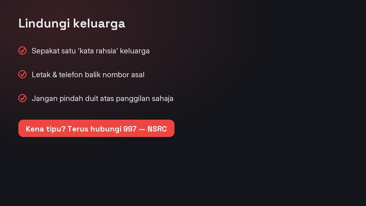 Cara lindungi keluarga dari scam suara