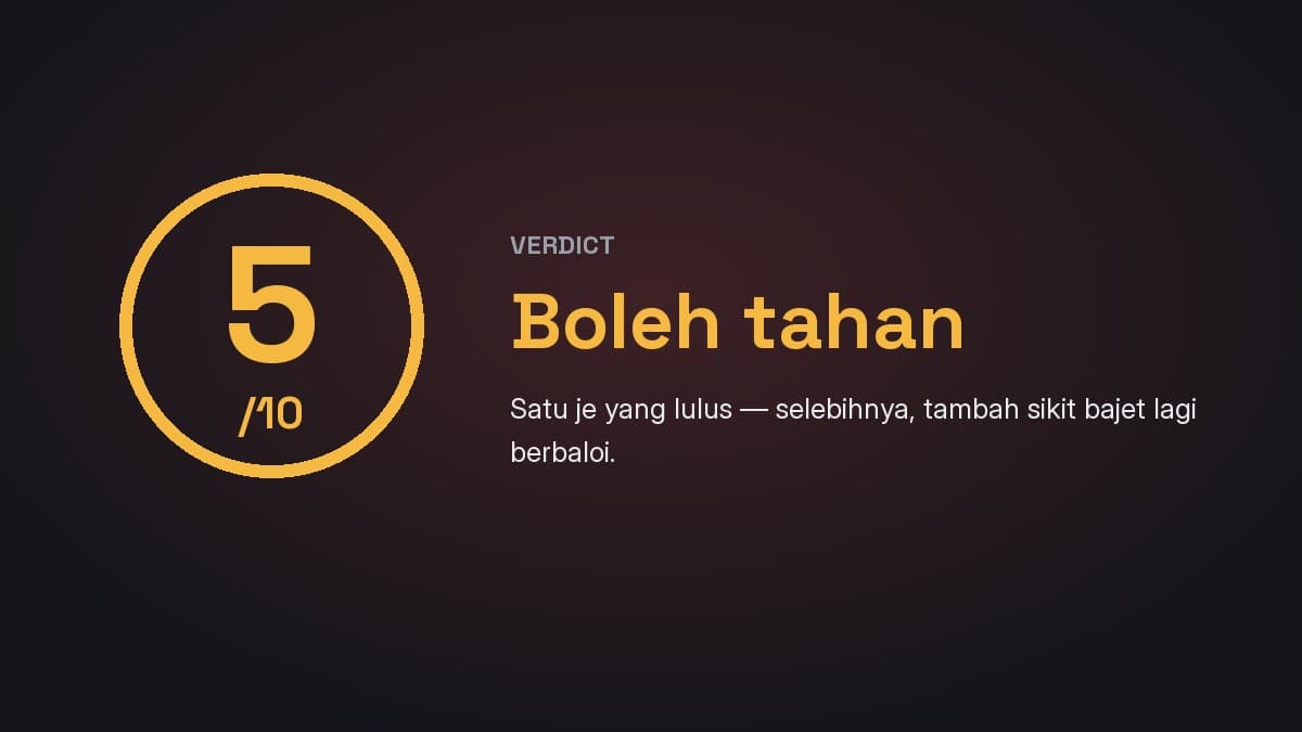 Verdict Boleh tahan 5/10 — TWS bawah RM100