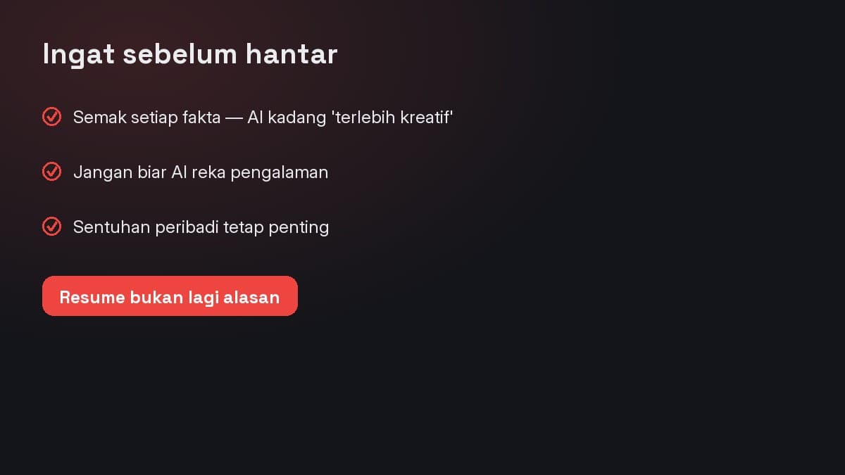 Tips penting sebelum hantar resume